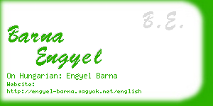 barna engyel business card